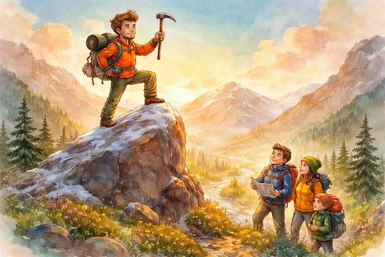 Illustration for The Arrogant Mountain Climber
