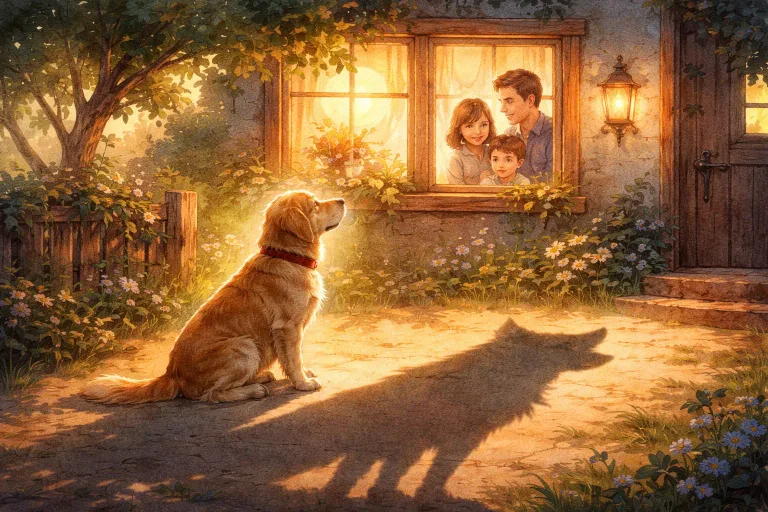 Illustration for The Shadow of the Loyal Dog
