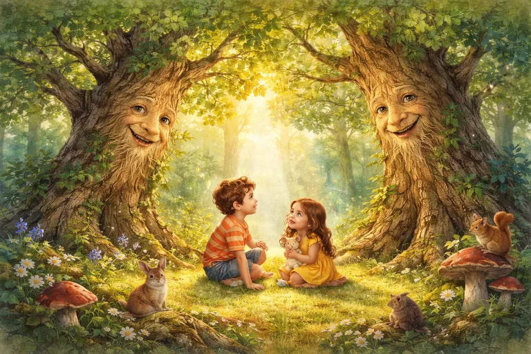 Illustration for The Forest’s Whispering Trees