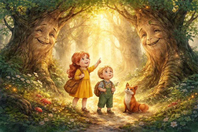 Illustration for The Forest’s Whispering Trees