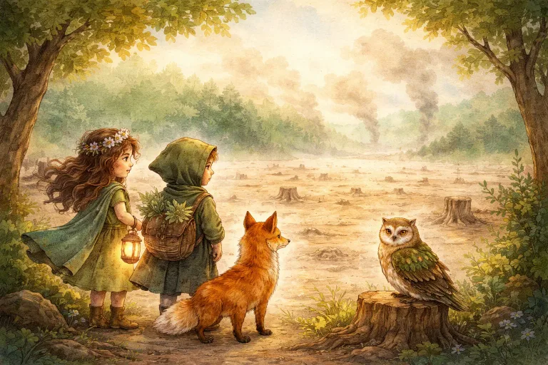 Illustration for The Green Guardians and the Missing Forest