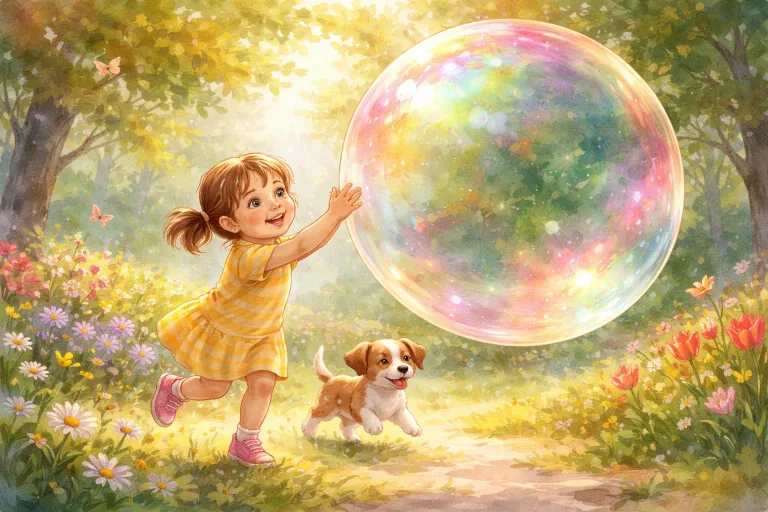 Illustration for Lily and the Big Bubble