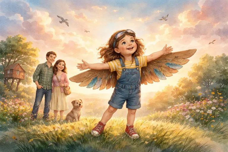 Illustration for The Girl Who Wanted to Fly
