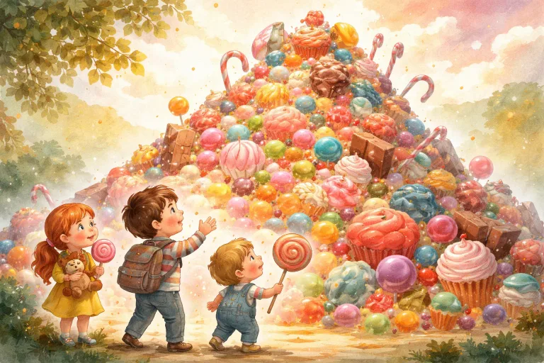 Illustration for The Mountain of Candy
