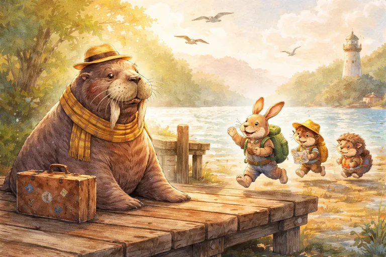 Illustration for The Waiting Walrus and the Last-Minute Adventure