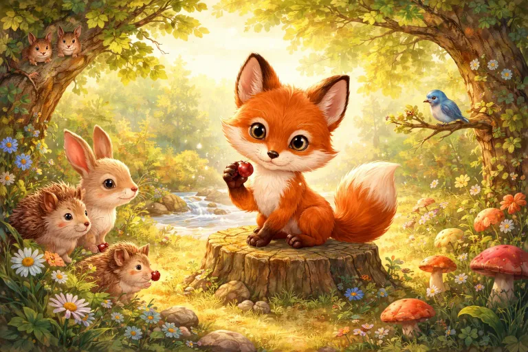 Illustration for The Clever Little Fox