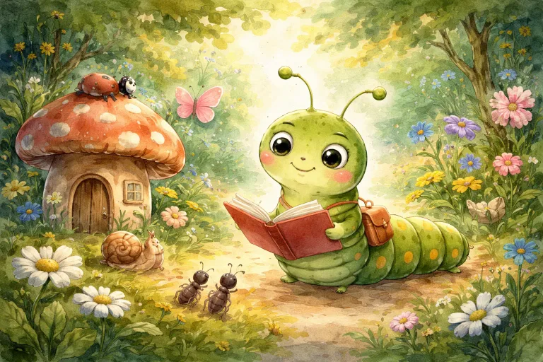 Illustration for The Clever Caterpillar