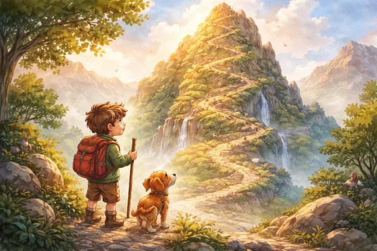 Illustration for Milo and the Mountain of Challenges
