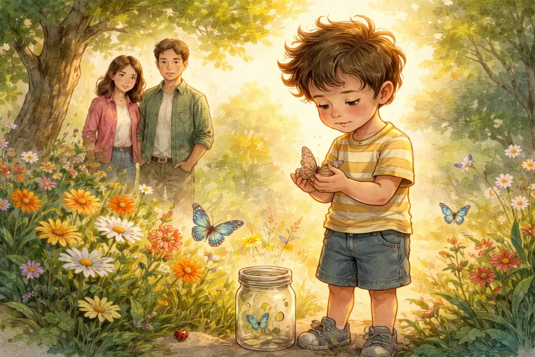 Illustration for The Boy Who Pulled the Wings