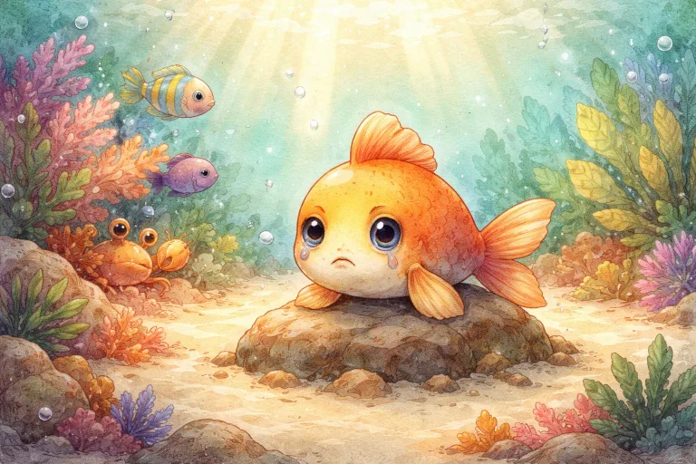 Illustration for The Sad Little Fish