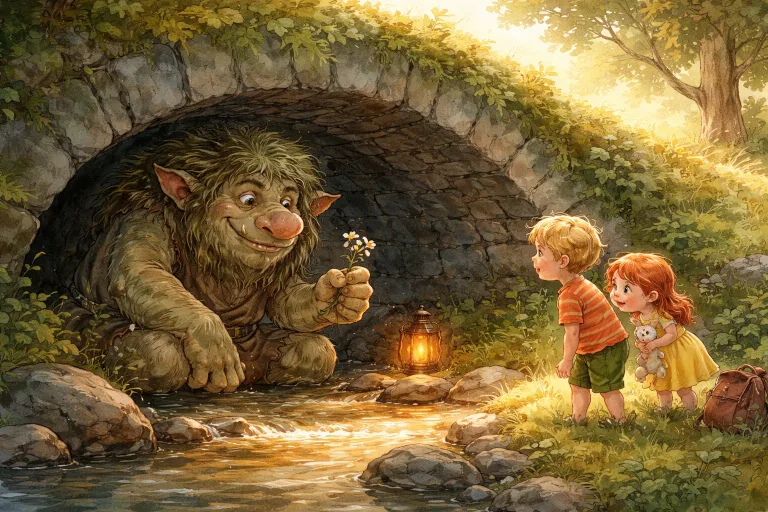 Illustration for The Troll Under the Bridge