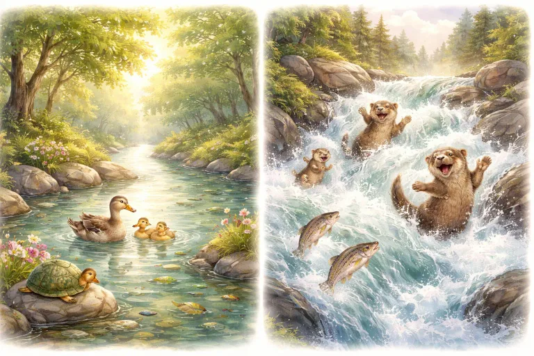 Illustration for The Quiet Stream and the Loud Rapids