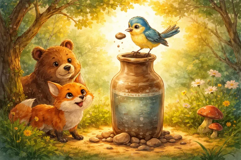 Illustration for The Wit of the Wise Little Bird