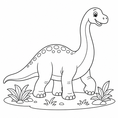 Apatosaurus coloring page thumbnail