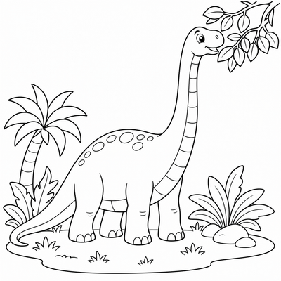 Brachiosaurus coloring page thumbnail