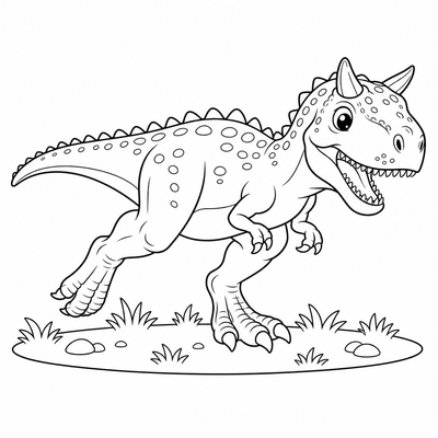 Carnotaurus coloring page thumbnail