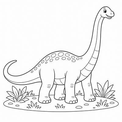 Diplodocus coloring page thumbnail