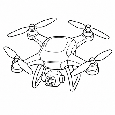 Drone coloring page thumbnail