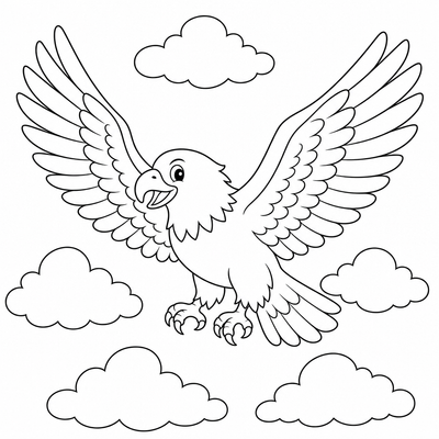 Eagle coloring page thumbnail