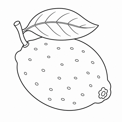 Lemon coloring page thumbnail