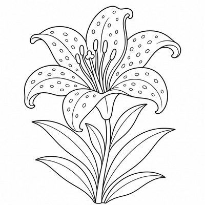 Lily coloring page thumbnail
