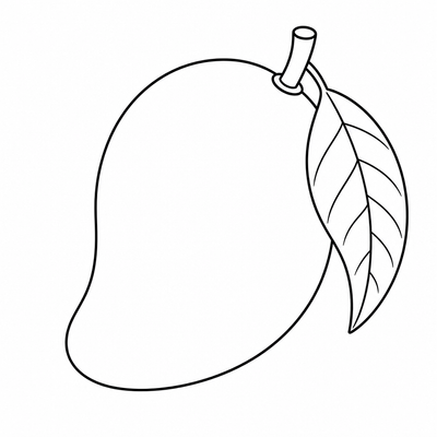 Mango coloring page thumbnail