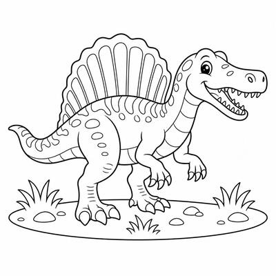 Spinosaurus coloring page thumbnail