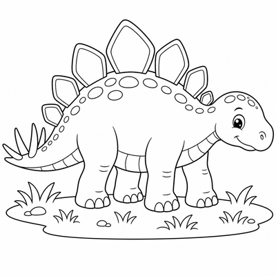 Stegosaurus coloring page thumbnail