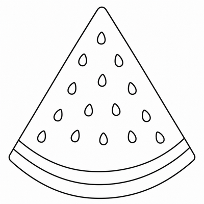 Watermelon coloring page thumbnail