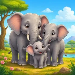 Animal Families memory match thumbnail