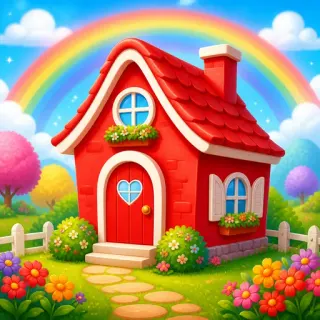 Rainbow Village memory match thumbnail