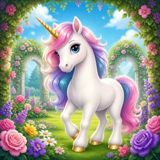 Unicorn Garden memory match thumbnail
