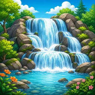 Waterfall Adventure memory match thumbnail